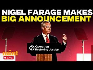 Nigel Farage LIVE: UK Leader's Shocking Announcement | Nigel Farage Slams Starmer | Reform UK