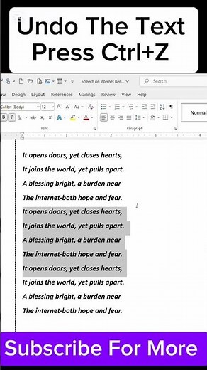 Ctrl + Z: The Undo Magic You Can’t Live Without #computer #shortcut #shorts