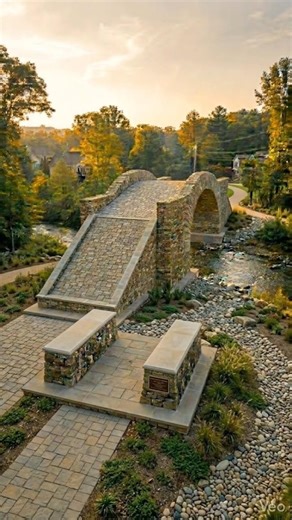 Watch This Arch Bridge Build Itself! (Satisfying)