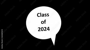 Class of 2024. Template for graduation design, party