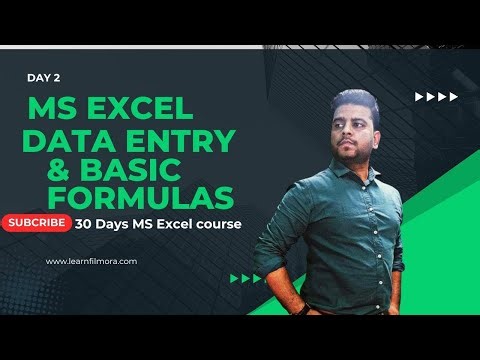 Day 02 | Data Entry In ms Excel with basic Formula | Learn With Arun |