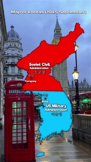 Situation in korea (1945 September) #history #geography #mapping