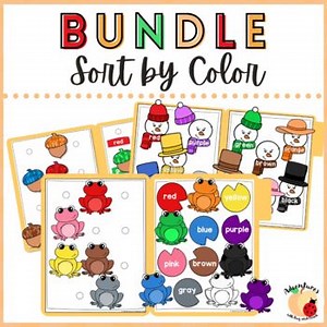Sort by Color File Folder Games - GROWING BUNDLE