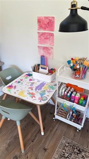 Habit Stacked Organizing on Instagram: "POV: You’re 3 years old and your art cart is more organized than most adults 🎨✨ Fresh paint and markers lined up by color, ready for masterpieces, and every tiny supply tucked perfectly into its happy little home 🌈🖍️ Because even the littlest creatives deserve a space that inspires BIG imagination 💫 #LittleArtist #OrganizedLife #creativekids"