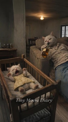 What do you think about the father's role? He's terrible, isn't he? #cat #kitten #viralvideo #shorts #funny #viral #usa🇺🇸 #poor #mother #family