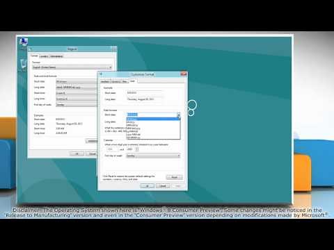 Windows® 8: How to change the date format in the taskbar