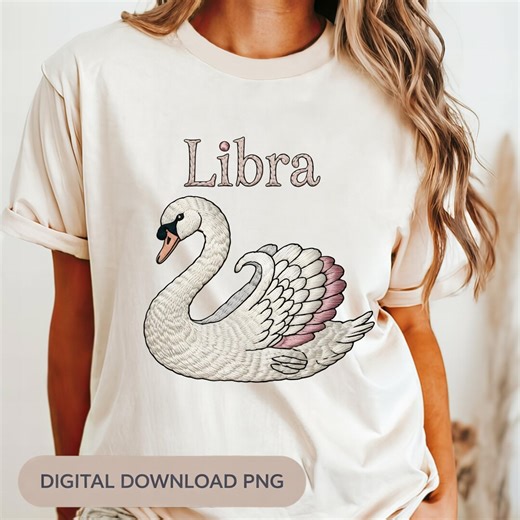 Libra Swan Zodiac PNG – Astrology Animal Artwork - Etsy