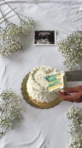 4.3K views · 19 reactions | It's A….. We love the trend of white gender reveal cakes 懶 Such a classy and elegant way to share the exciting news of who your baby will be! Save this post as inspo for your gender reveal, or tag a mama who needs to try this!  : @diaryofafitmommyofficial #noodleandboo #genderreveal #genderrevealcake #genderrevealideas #babyshowerideas #newparents #newmomlife #secondtrimester #thirdtrimester #newmom2025 #momtobe #expectingmoms | Noodle & Boo | Facebook