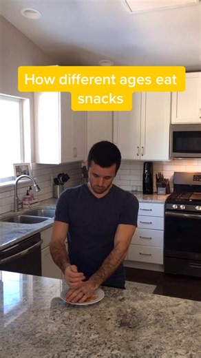 How different ages eat snacks. #comedy #humor #relatable #fyp