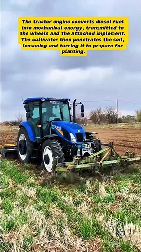 Powerful Blue Tractor Working in the Field | Modern Agricultural Machinery