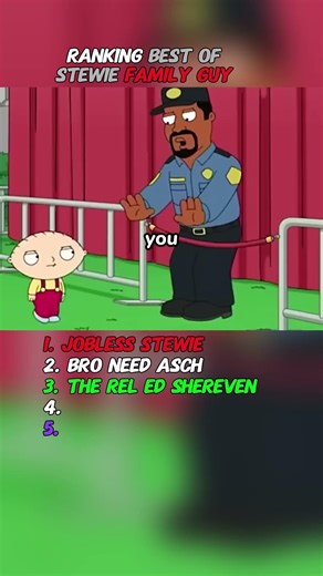Ranking Best of Stewie Moments #familyguy #shorts