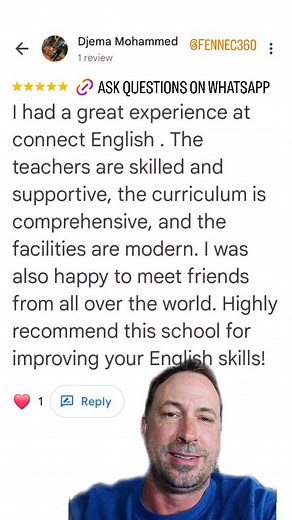 18 reactions · 5 comments | Another      review from a superstar student. Thank you for telling the world about how much you loved studying at Connect English, Mohammed. www.ConnectEnglish.edu | Connect English, San Diego | Facebook