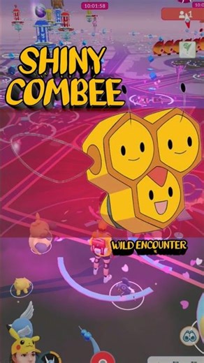 Rare Shiny Combee🥳 #pokemon #pokemongo #shinypokemon #Shinycombee #BugOut #communitydaypokemongo