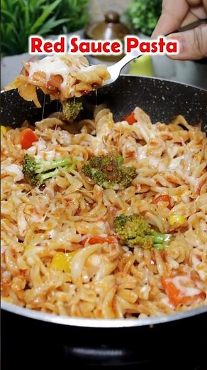 Homemade Red Sauce Pasta Recipe | Easy Tomato Pasta | Quick Dinner
