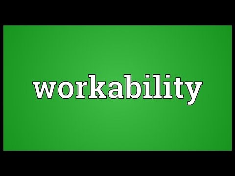 Workability Meaning