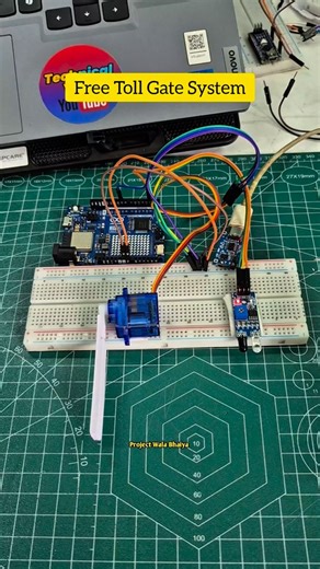Project Wala Bhaiya | DIY Electronics & Tech on Instagram: "DIY Toll Gate System 🔧✨ Automation level UP! . . . . . . . . . . . . . #tollgatesystem #arduino #arduinoproject #automation #engineeringproject #techreels #projectreels #electronicsproject #diyproject #iotproject #makercommunity #innovation #studyreels #schoolproject #collegeproject #newproject #techcreator #reelitfeelit #reelsinstagram #trendingreels"