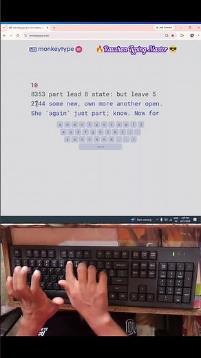 Fastest Typing Challenge | 89 WPM ⚡ #shorts #typingtest #asmr #viral #raushantypingmaster