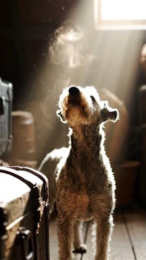 Golden Hour Curiosity: Bedlington Terrier's Tilt