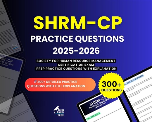 SHRM-CP Practice Questions 2025-2026 | Society for Human Resource Management Certification | Test Prep Study Guide PDF | Digital Download - Etsy