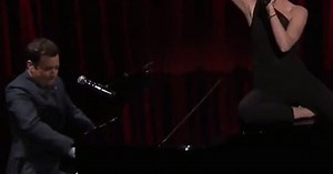 Anne Hathaway Jimmy Fallon Sing Broadway Style Raps