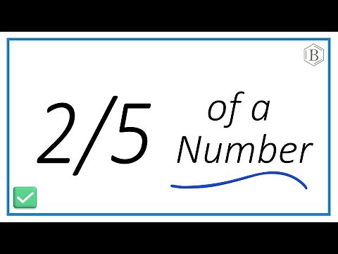 How to Find 2/5 (two-fifths) of a Whole Number