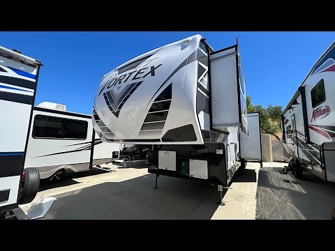 Genesis Supreme Vortex VCK4016 5th Wheel Toy Hauler Garage Model with 16 feet of cargo!!