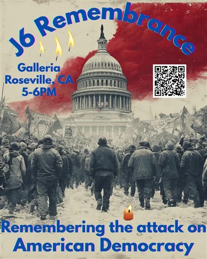 Come join us as we walk and sing in support of democracy. We will meet at the corner of Galleria Blvd. and Roseville Pkwy. (Roseville Galleria) and walk across the street and through the Fountains. Please bring white LED candles, votives, flashlights, etc. for your use. We will have some vigil candles available but flames may blow out in the wind while walking. Feel free to bring cowbells, small drums, tambourines, etc. to help keep the beat. Dress warmly with hats, gloves, scarves, etc. Measura