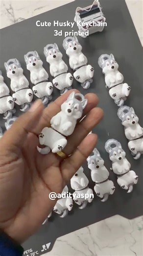 Cute 3d printed Husky Keychain #husky #dog #doglover #gift #cute #keychain #customgifts #giftables