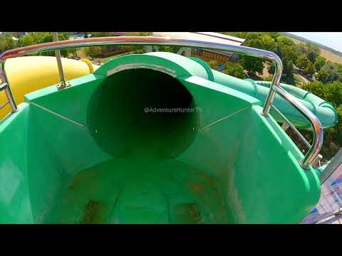Green Tube WaterSlide at HungaroSpa WaterPark, Hungary