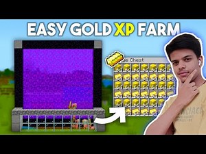 Unlimited GOLD + XP Farm in Minecraft PE 🔥 | Easy Nether Portal Farm Tutorial