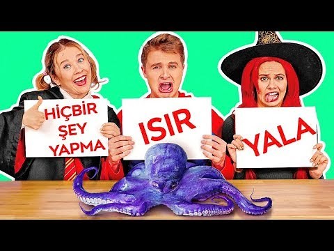 ISIR, YALA VEYA HİÇBİR ŞEY YAPMA MEYDAN OKUMASI!123GO!CHALLENGE'dan Cadılar Bayramı Şekerleri Testi