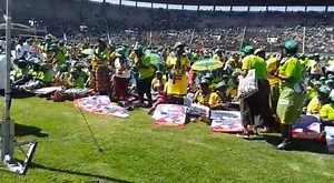 Zanu PF supporters earlier on dancing to Jah Prayzah songs #ZanuPFrally @the NSS. | ZBC News Online