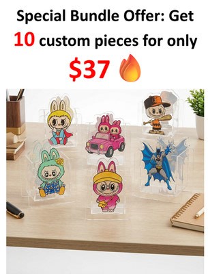 Personalized Acrylic Pen Holder | Cute Desk Organizer | Custom Design | eBay