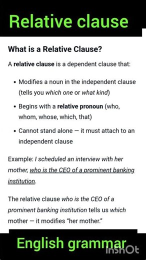 RELATIVE CLAUSE || TYPES OF CLAUSES || ENGLISH GRAMMAR || #clauses #englishgrammar #cgvyapam #ctet