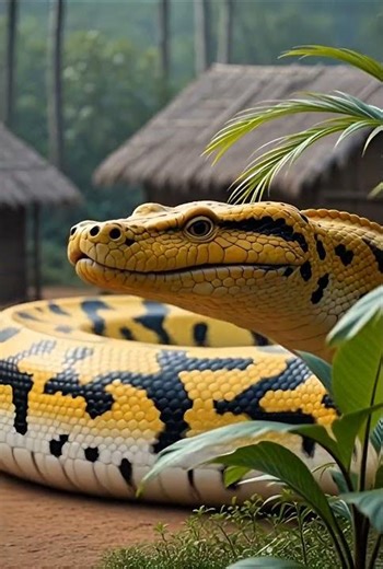 Giant Anaconda Brutal Attack in village | #anacondaattack #bearattack #wildlife #animals #movie