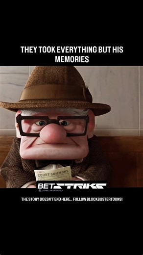 Blockbuster Toons on Instagram: "Movie: Up (2009) 🎥 Scene: The Mailbox Incident and Court Summons 📖 Summary: After a construction vehicle accidentally damages his handmade mailbox—a deeply personal relic of his late wife, Ellie—an elderly man named Carl Fredricksen loses his temper and strikes a construction worker. This physical altercation leads to a court appearance where Carl is deemed a "public menace" and ordered to move into the Shady Oaks Retirement Village, threatening the loss of his