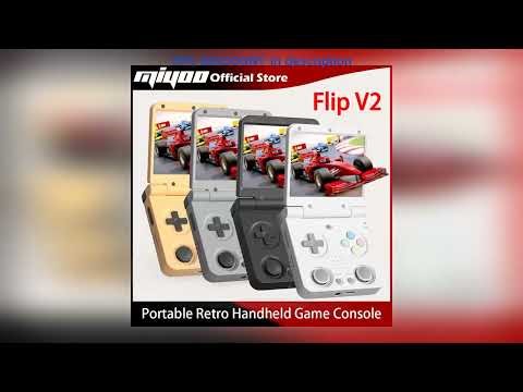 #MIYOO Flip V2 Retro Handheld Game Console With Metal Hinge 3.5''IPS Screen Compact Portable Game M