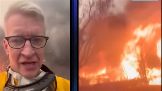 Car Explodes Behind CNN’s Anderson Cooper Amid L.A. Fires Devastation