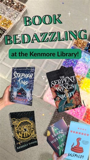 15 reactions · 6 comments | ✨ Best believe we're still bejeweled ✨ Check out these adorable bedazzled books made at our Adult Book Bedazzling program this morning! | Town of Tonawanda Public Library - Kenmore Branch | Facebook