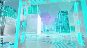 Anoxic Encephalopathy with medical digital technology concept