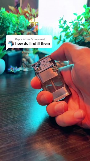 Replying to @Lund This is how 😁 #refill #howto #lighter #torch #butane #coollighters #uniquelighters #amazinglighters #tutorial #refillable