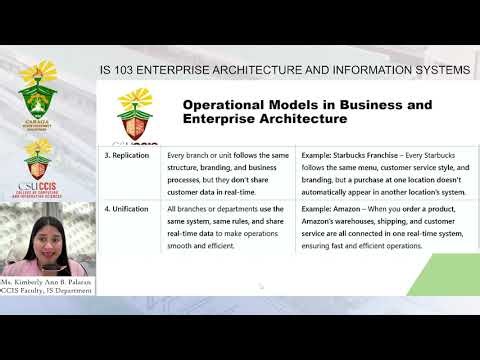 Topic 5. Operational Models & Implementation using EA