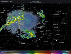 2:30 AM CDT radar update: it’s a wee bit noisy over western Arkansas this morning thanks to ongoing showers/storms. Expect this area to gradually shift east and expand through the morning hours. | US National Weather Service Little Rock Arkansas