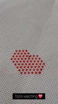 Cross stitching a simple heart | First-Timers | simple cross-stich heart pattern #diyheart