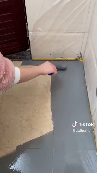 DIY Bathroom Floor Tile Painting Ideas