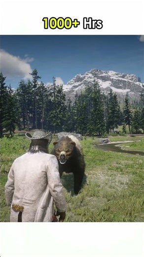 Grizzly Attack 10+ Hrs vs 1000+ Hrs of Gameplay in RDR2