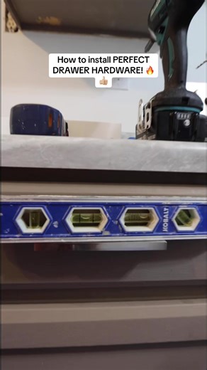 PERFECT drawer hardware EVERYTIME! 🔥#remodel #tip #tricks #kitchen #cabinets