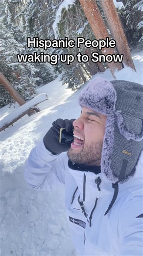 Hispanic People waking up to Snow 😂 #fyp | snow