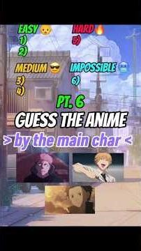 Guess the Anime by the Main Character #anime #guessanime