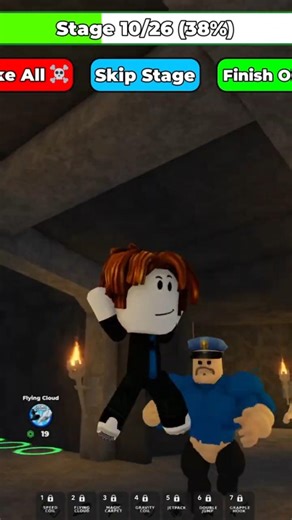 ESCAPE THE MUSCLE POLICE PRISON! Roblox Obby Challenge 😱🔥 #roblox #shorts